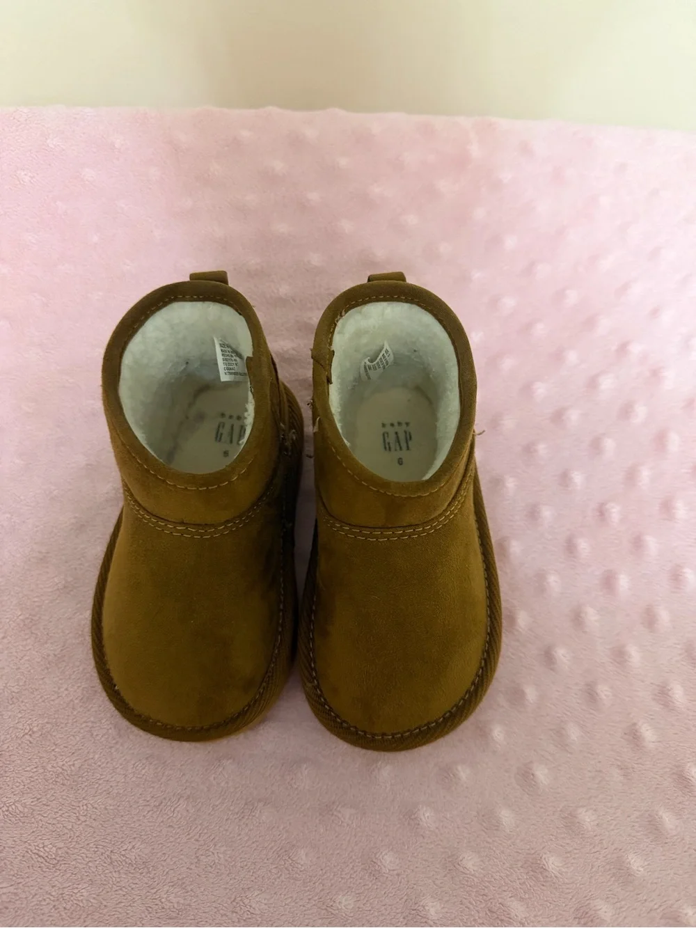 GAP Toddlers Tan Suede Slip-On Boots